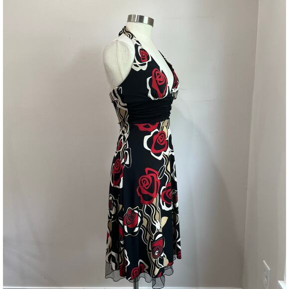 Y2K Speechless Rose Print Stretch Halter Sundress Size Small - Picture 2 of 6